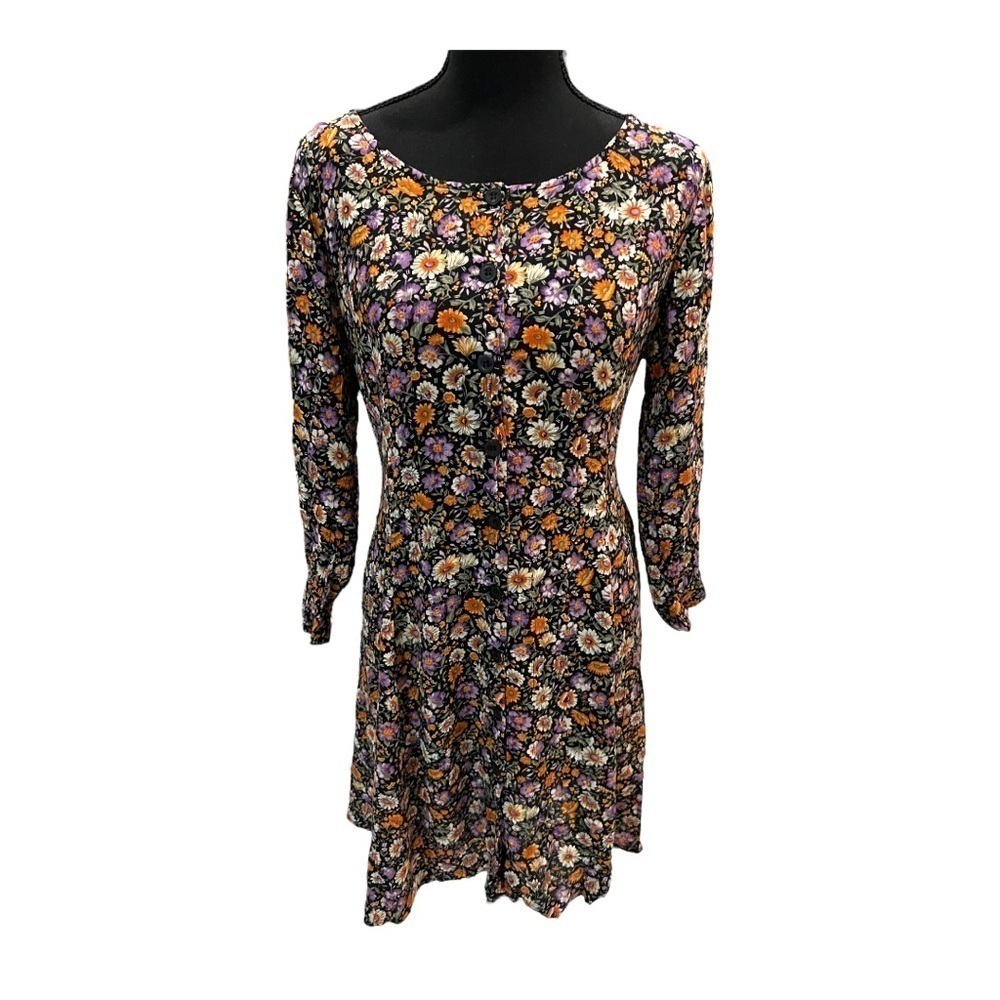 Joan Leslie Vintage Floral Button Down Dress 14 Petite
